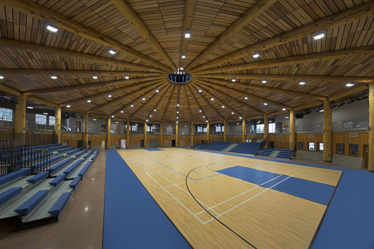 Encan Construction Splatsin Centre 2 interior ball court