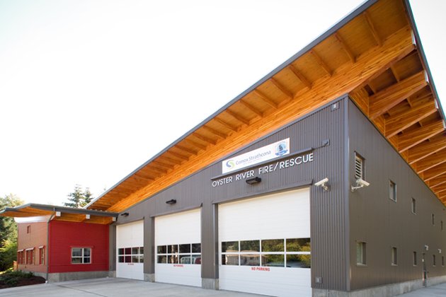 Encan Construction Oyster River Fire Hall Front Encan Construction Oyster River Fire Hall Front